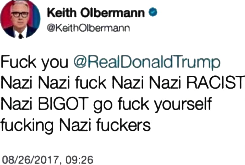 Keith Olbermann text, August 26, 2017