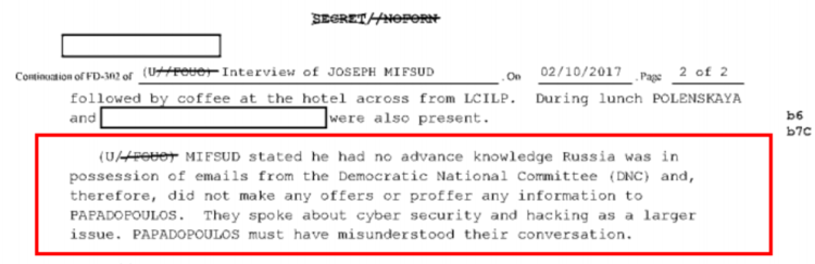 Mifsud's FBI 302