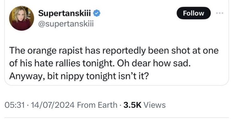 The orange rapist has been shot