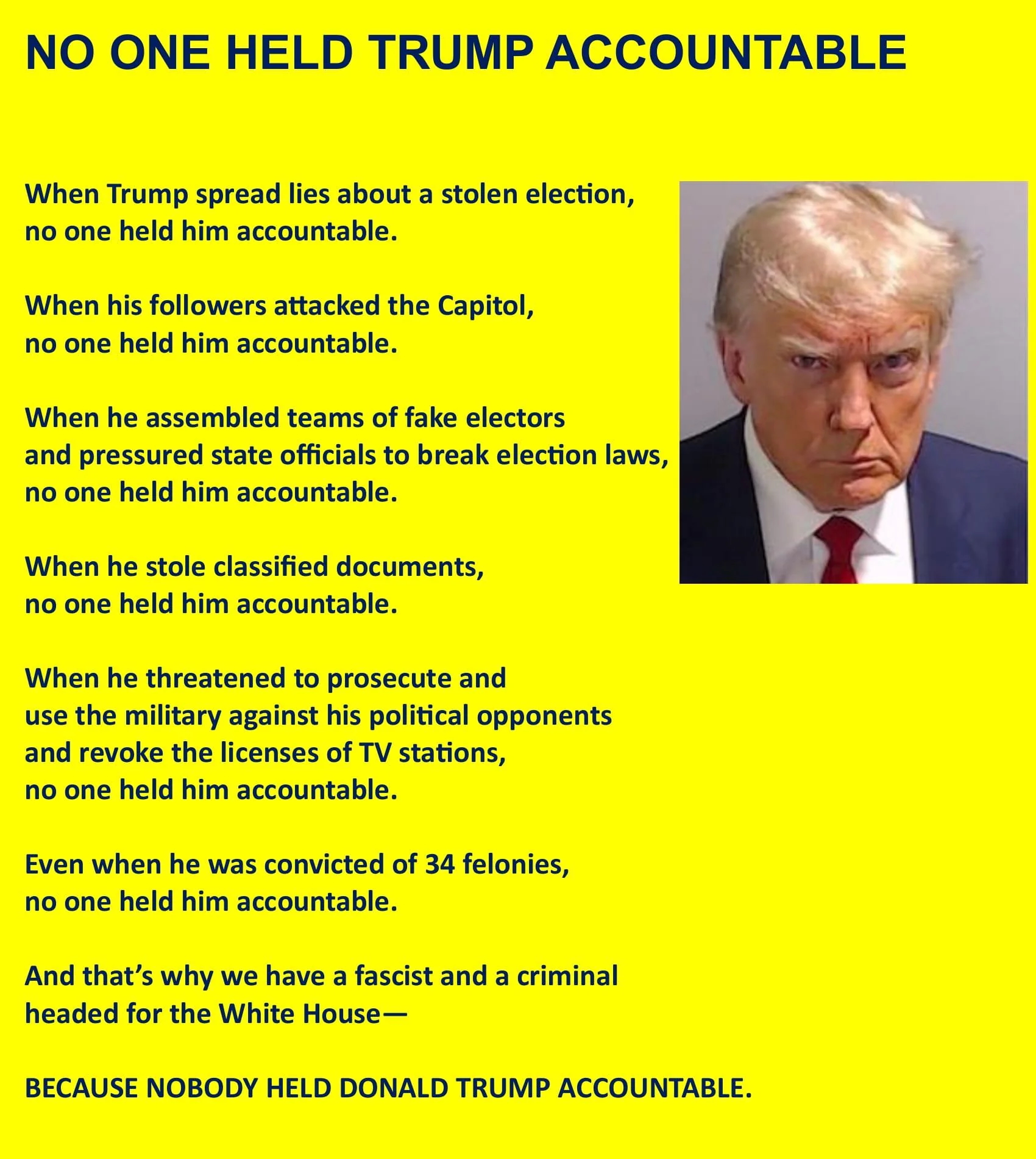No one held Trump accountable