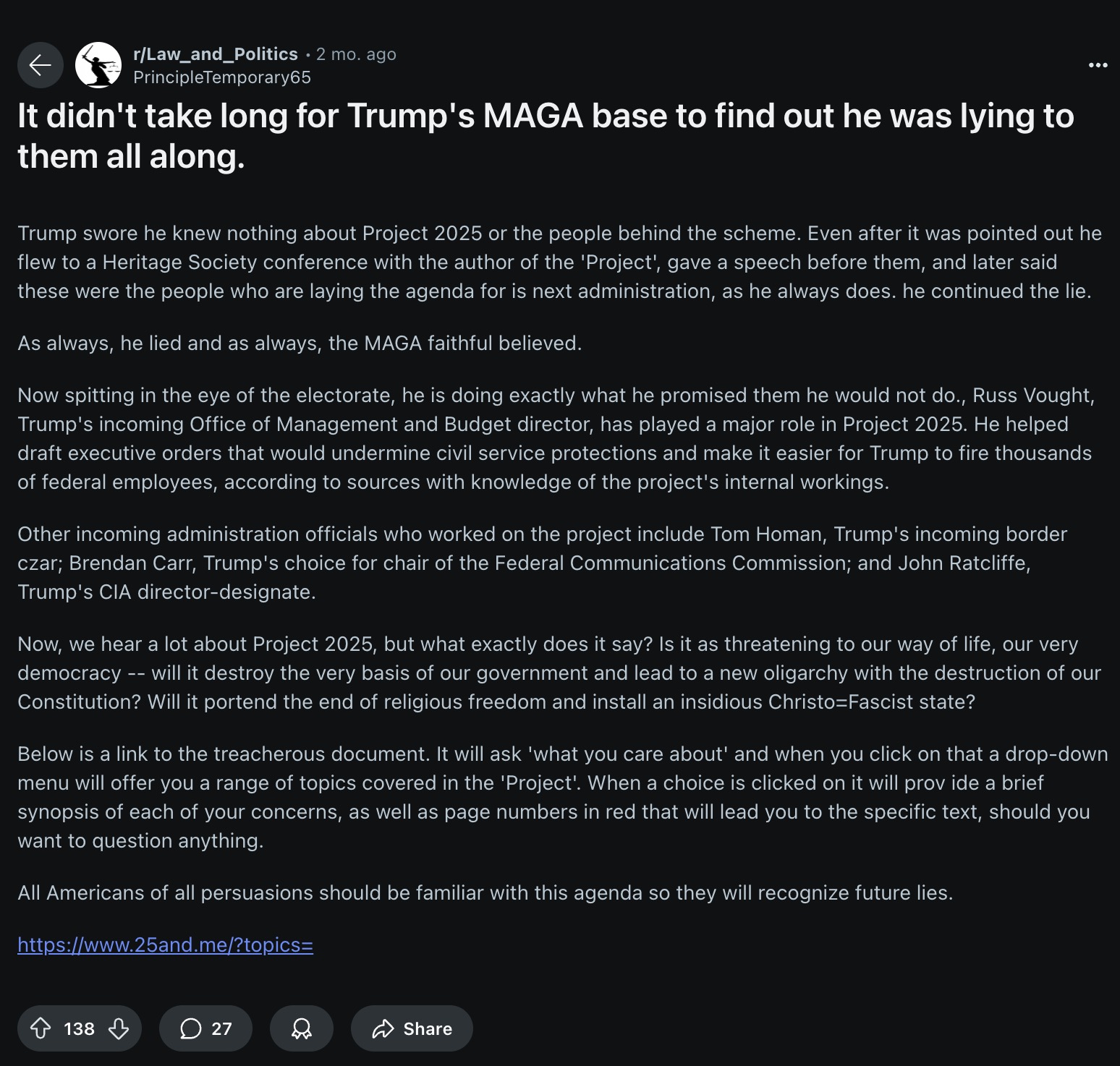 Trump was lying all along