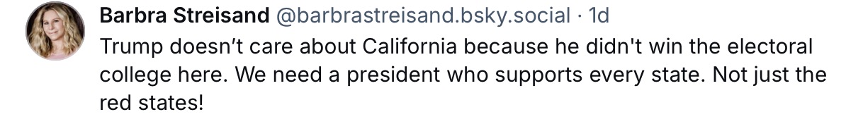 Trump doesn't care about California