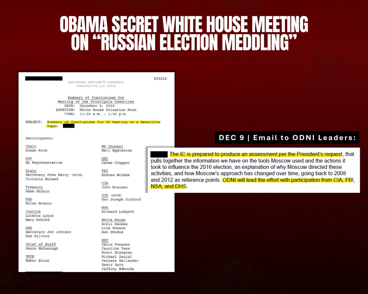 Obama secret White House meeting on 'Russian election meddling'