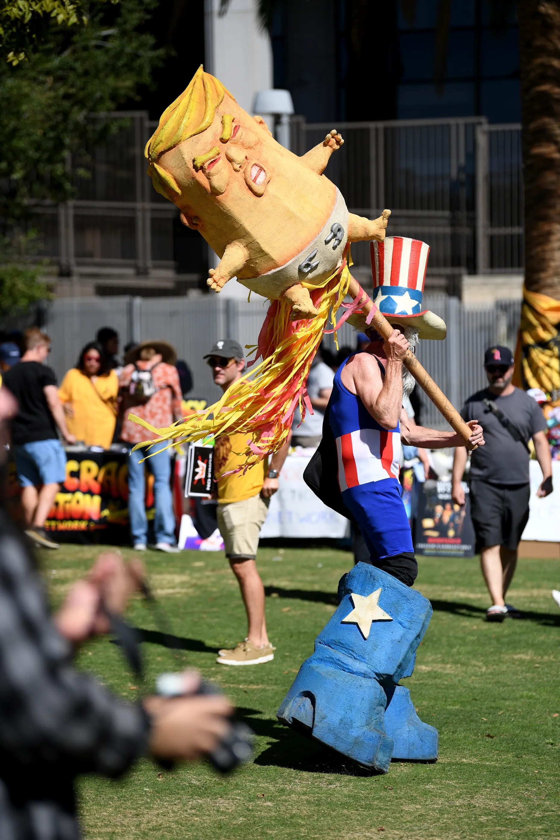 Baby Trump on a stick Baby Trump on a stick