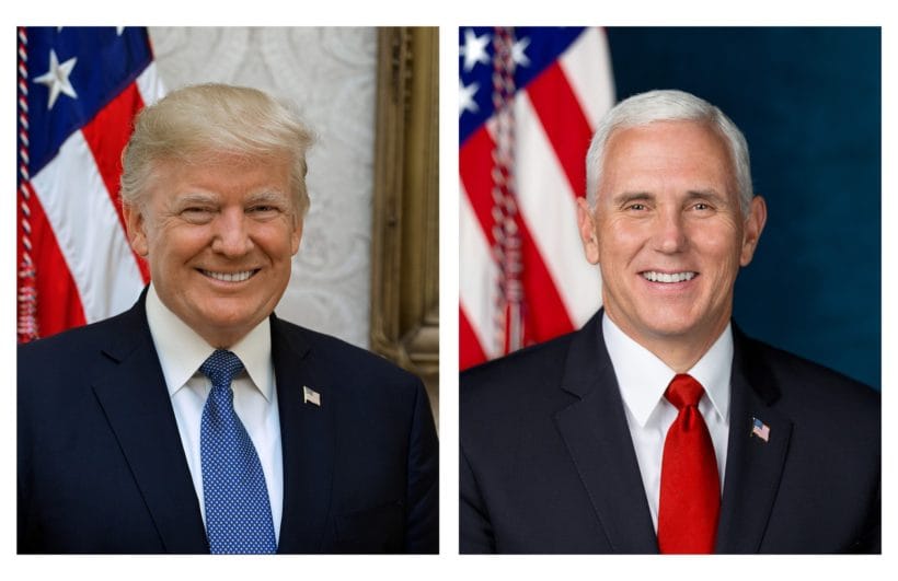 President Donald Trump and Vice-president Mike Pence